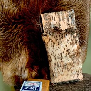 Handmade birch bark basket